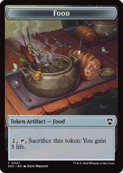 Elemental (0020) // Food Double-Sided Token [Secrets of Strixhaven Commander Tokens] Magic: The Gathering