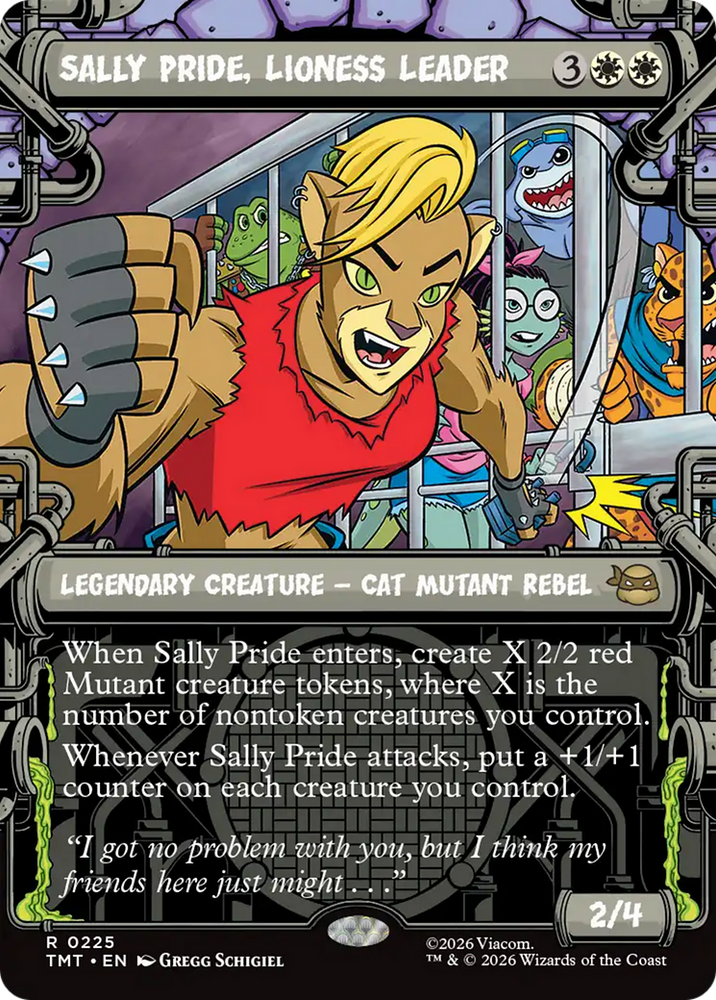 Sally Pride, Lioness Leader (Showcase) [Teenage Mutant Ninja Turtles] Magic: The Gathering