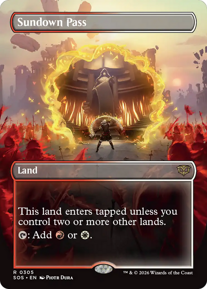 Sundown Pass (Borderless) [Secrets of Strixhaven] Magic: The Gathering