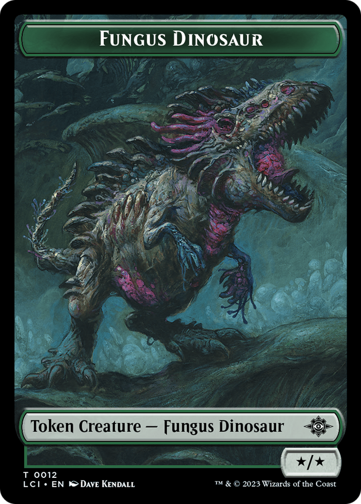 Fungus Dinosaur // Dinosaur (0001) Double-Sided Token [The Lost Caverns of Ixalan Tokens] Magic: The Gathering
