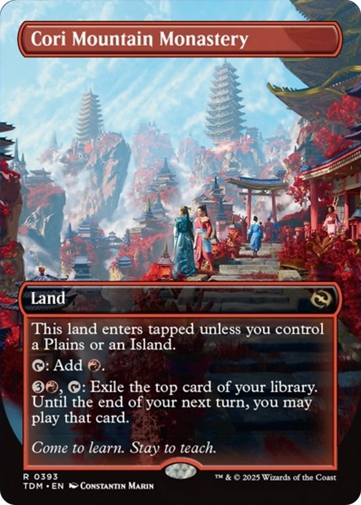 Cori Mountain Monastery (Borderless) [Tarkir: Dragonstorm] Magic: The Gathering