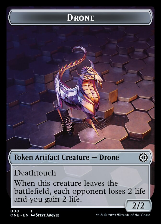 Drone Token [Phyrexia: All Will Be One Tokens] Magic: The Gathering