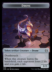 Rebel // Drone Double-Sided Token [Phyrexia: All Will Be One Tokens] Magic: The Gathering