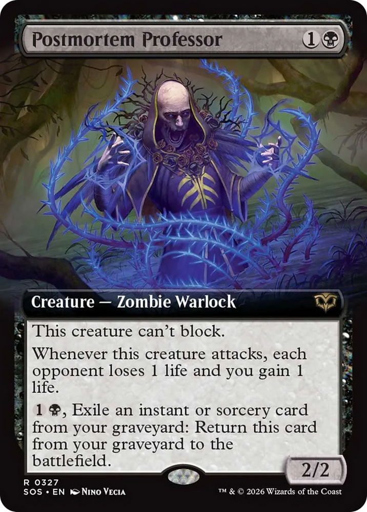 Postmortem Professor (Extended Art) [Secrets of Strixhaven] Magic: The Gathering