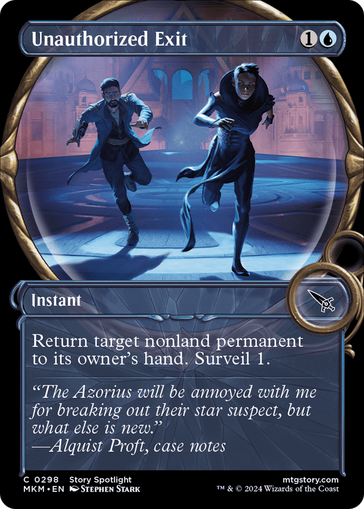 Unauthorized Exit (Showcase) [Murders at Karlov Manor] Magic: The Gathering