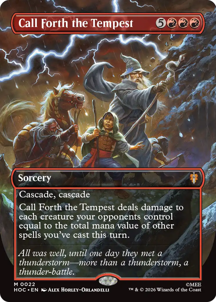 Call Forth the Tempest (Borderless) [The Hobbit: Eternal-Legal] Magic: The Gathering
