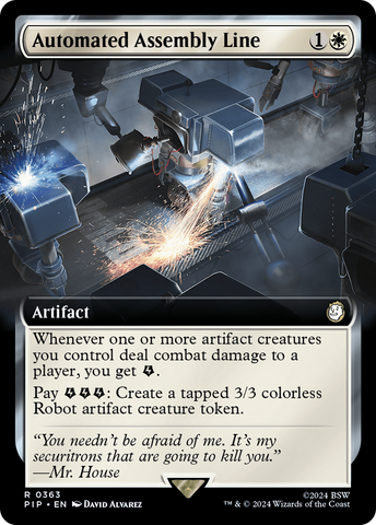 Automated Assembly Line (Extended Art) [Fallout] Magic: The Gathering