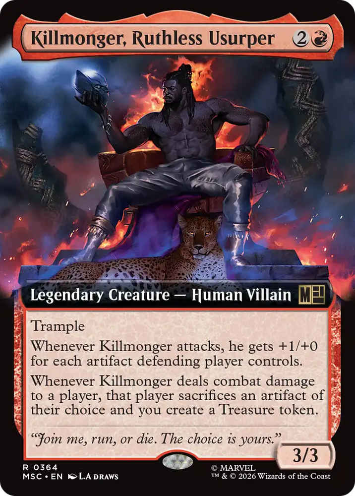 Killmonger, Ruthless Usurper (Extended Art) [Marvel Super Heroes Commander] Magic: The Gathering