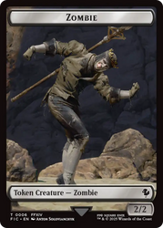 Moogle // Zombie Double-Sided Token [FINAL FANTASY Commander Tokens] Magic: The Gathering