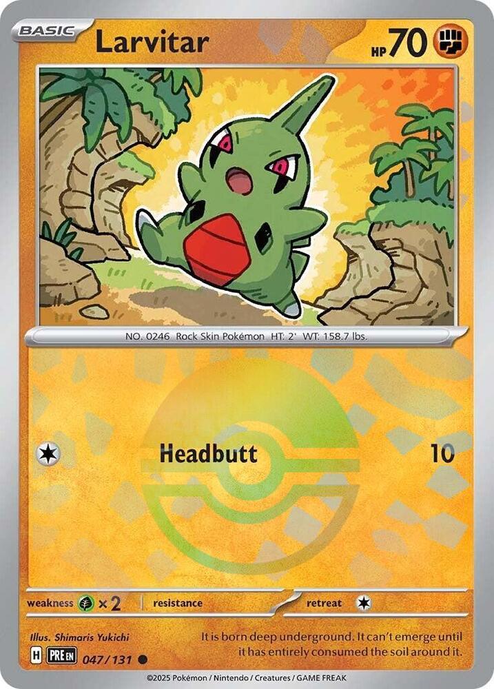 Larvitar (047/131) (Poke Ball Pattern) [Scarlet & Violet: Prismatic Evolutions] Pokémon
