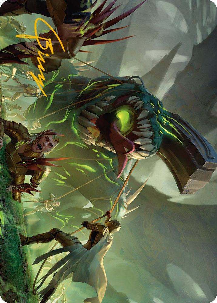 Noxious Assault Art Card (Gold-Stamped Signature) [Phyrexia: All Will Be One Art Series] Magic: The Gathering