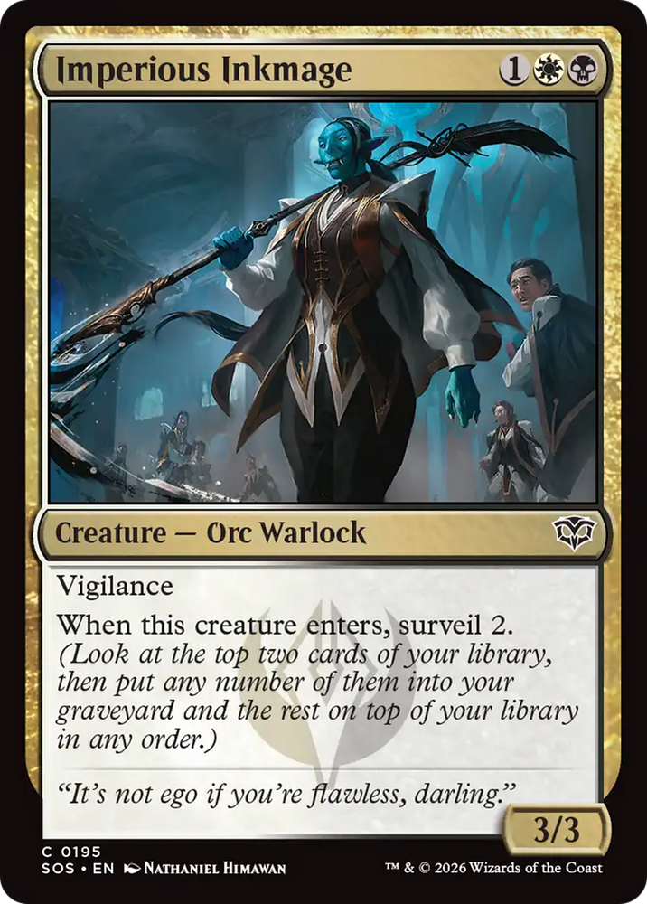 Imperious Inkmage [Secrets of Strixhaven] Magic: The Gathering