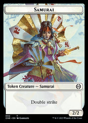 Rebel // Samurai Double-Sided Token [Phyrexia: All Will Be One Tokens] Magic: The Gathering