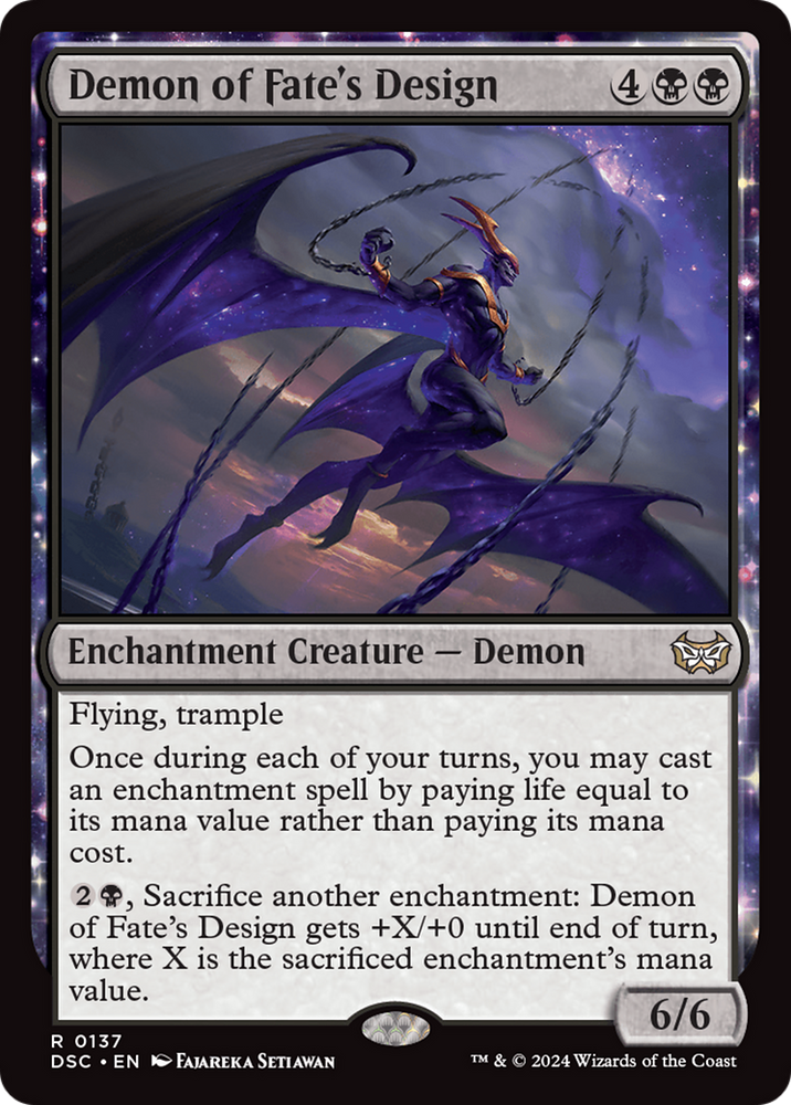 Demon of Fate's Design [Duskmourn: House of Horror Commander] Magic: The Gathering