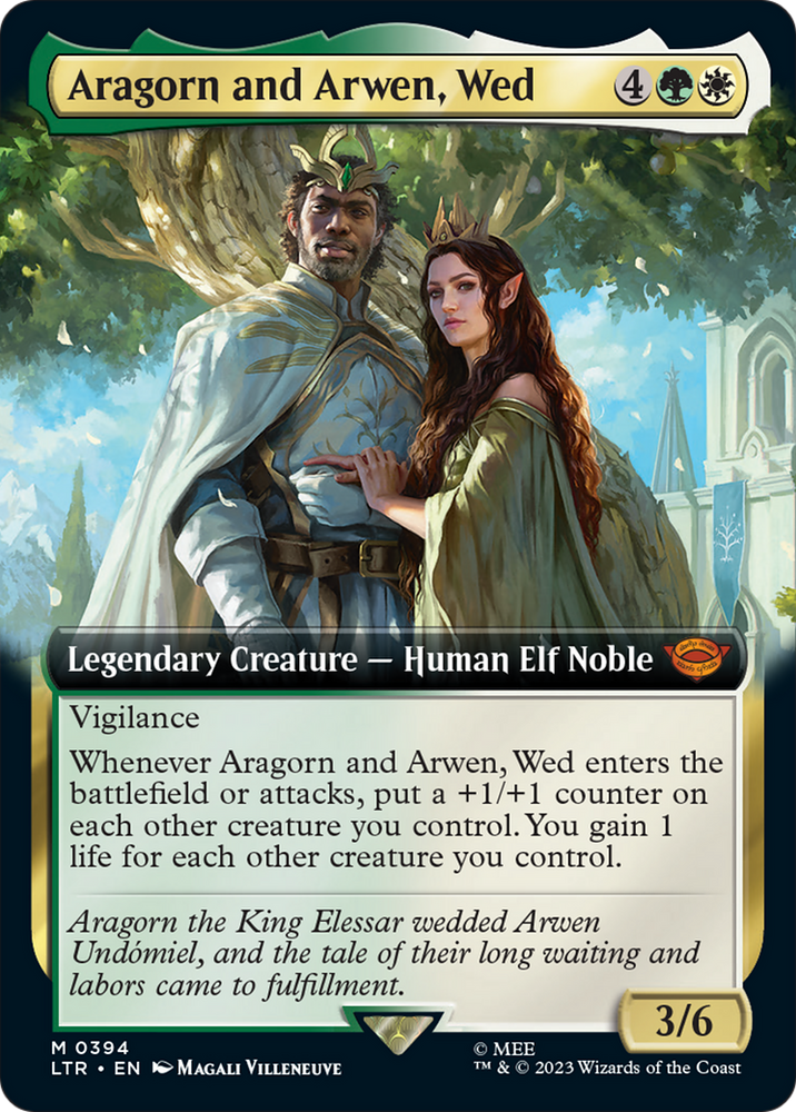 Aragorn and Arwen, Wed (Extended Art) [The Lord of the Rings: Tales of Middle-Earth] Magic: The Gathering