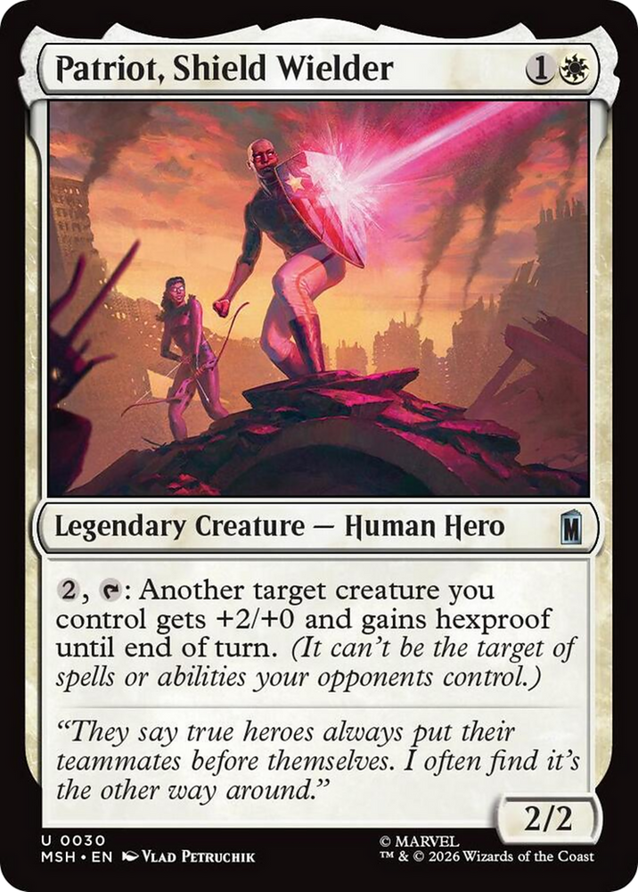 Patriot, Shield Wielder [Marvel Super Heroes] Magic: The Gathering