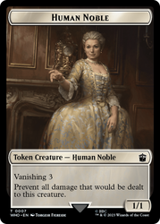Human Noble // Food (0027) Double-Sided Token [Doctor Who Tokens] Magic: The Gathering