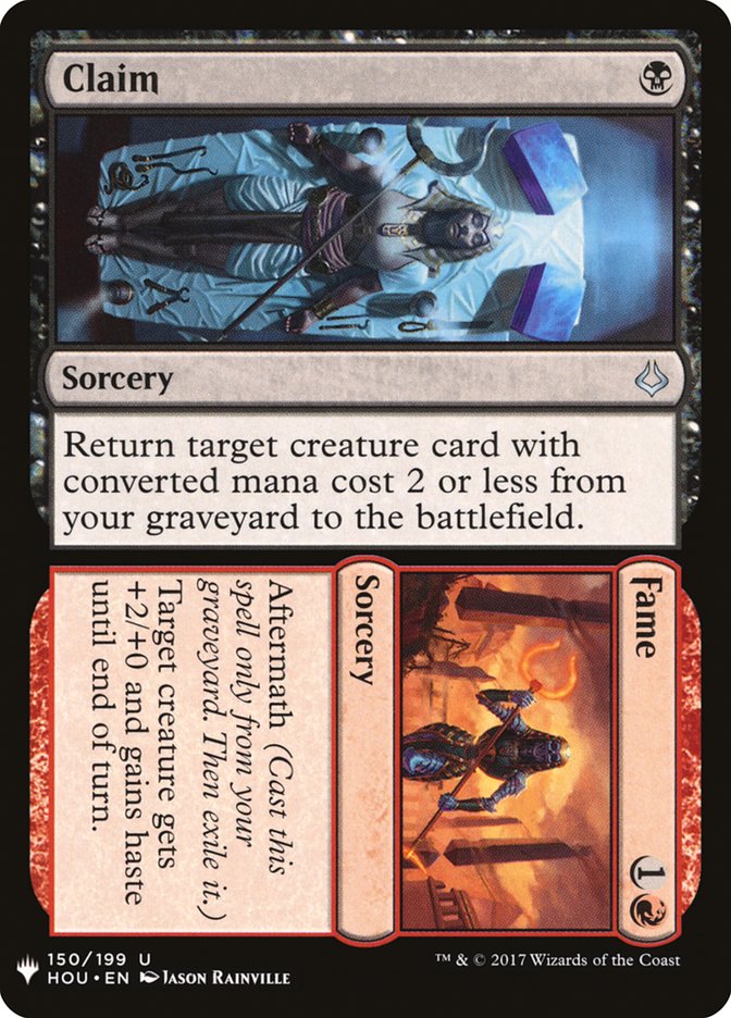 Claim // Fame [Mystery Booster] Magic: The Gathering