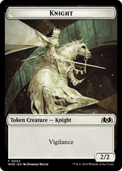 Knight // Food (0010) Double-Sided Token [Wilds of Eldraine Tokens] Magic: The Gathering