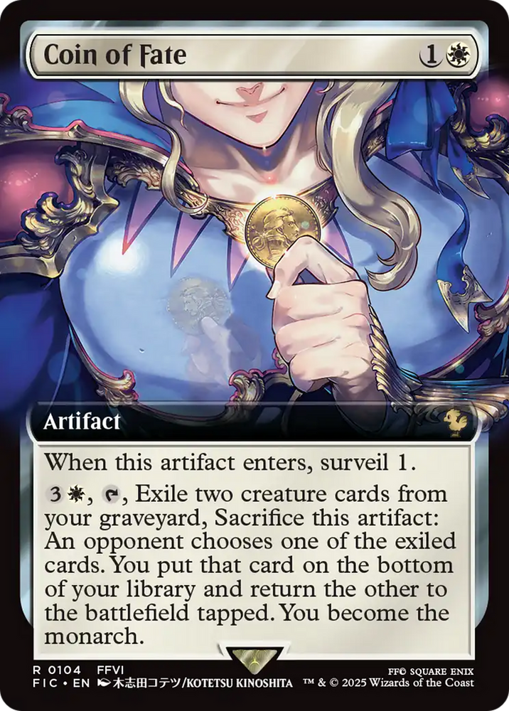 Coin of Fate (Extended Art) [FINAL FANTASY Commander] Magic: The Gathering