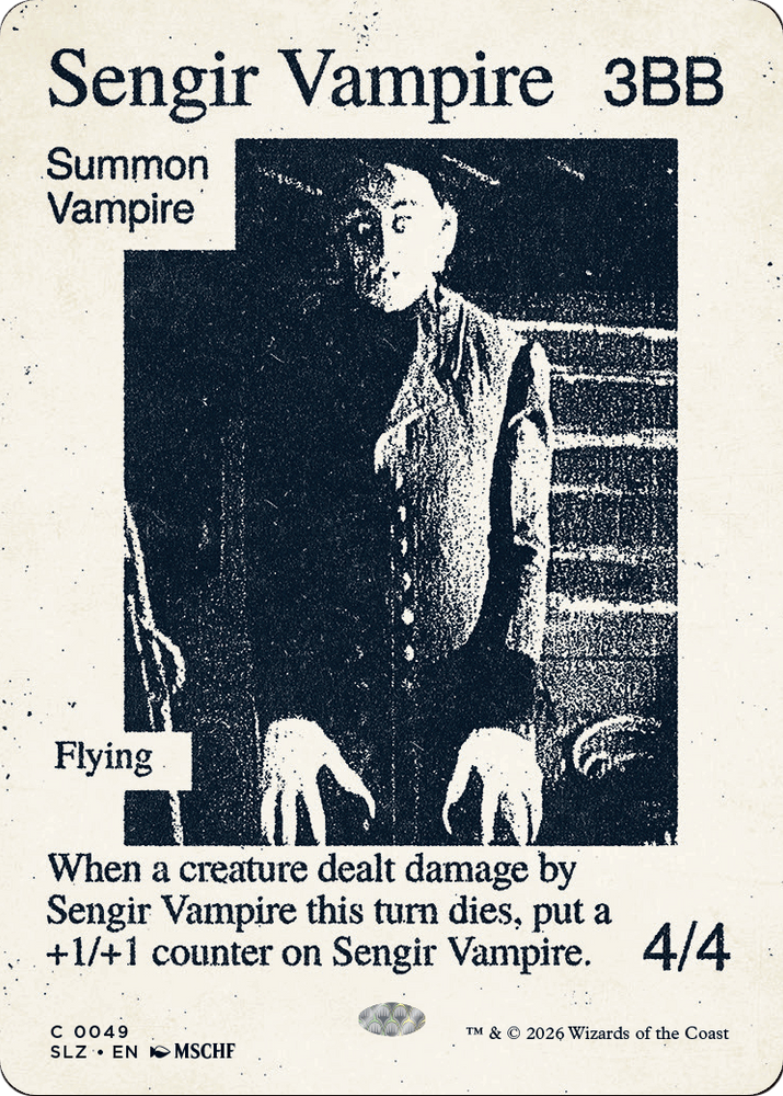 Sengir Vampire (0049) [Secret Lair x MSCHF: The Zeta Set] Magic: The Gathering