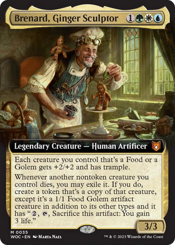 Brenard, Ginger Sculptor (Extended Art) [Wilds of Eldraine Commander] Magic: The Gathering