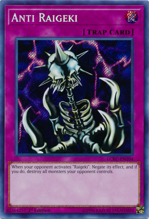 Anti Raigeki [LCKC-EN104] Secret Rare Yu-Gi-Oh!