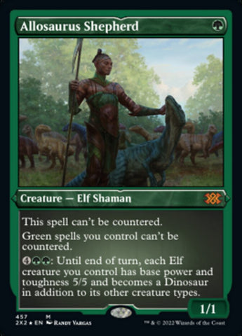 Allosaurus Shepherd (Foil Etched) [Double Masters 2022] Magic: The Gathering