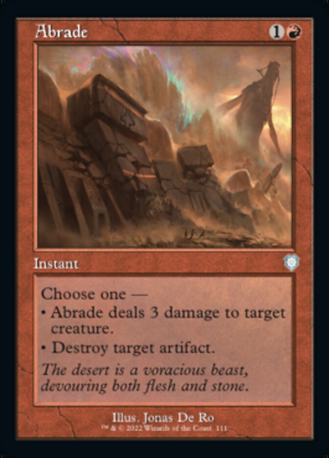 Abrade (Retro) [The Brothers' War Commander] Magic: The Gathering