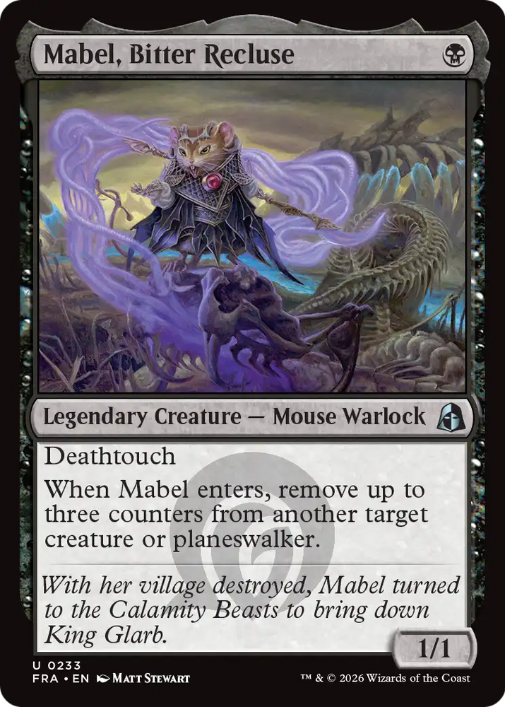 Mabel, Bitter Recluse [Reality Fracture] Magic: The Gathering