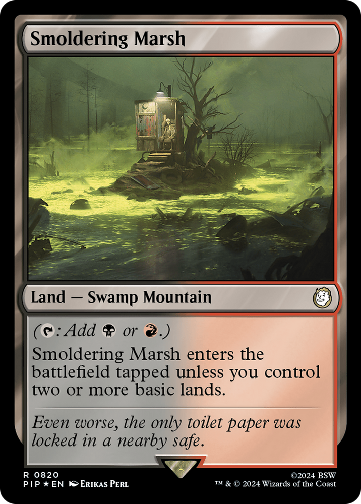 Smoldering Marsh (Surge Foil) [Fallout] Magic: The Gathering