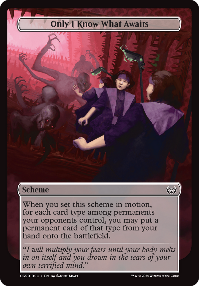 Only I Know What Awaits (Full Art) [Duskmourn: Archenemy] Magic: The Gathering