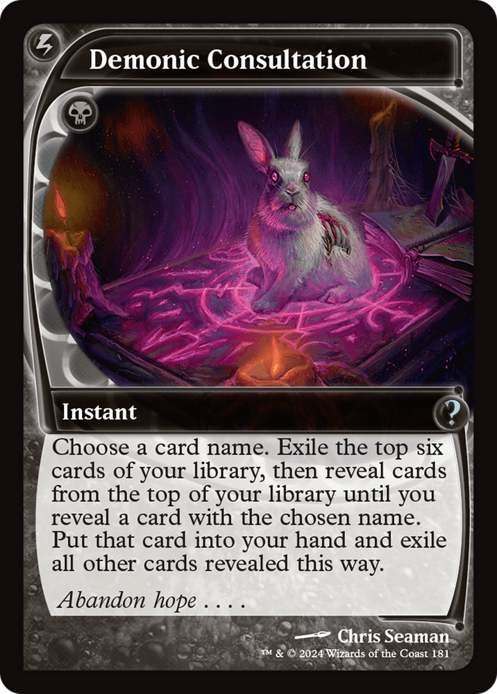 Demonic Consultation (Future Sight) [Mystery Booster 2] Magic: The Gathering