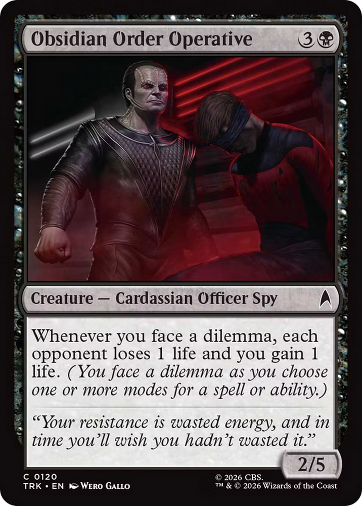 Obsidian Order Operative [Star Trek] Magic: The Gathering