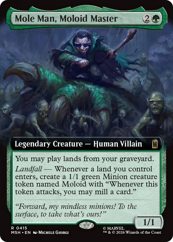 Mole Man, Moloid Master (Extended Art) [Marvel Super Heroes] Magic: The Gathering