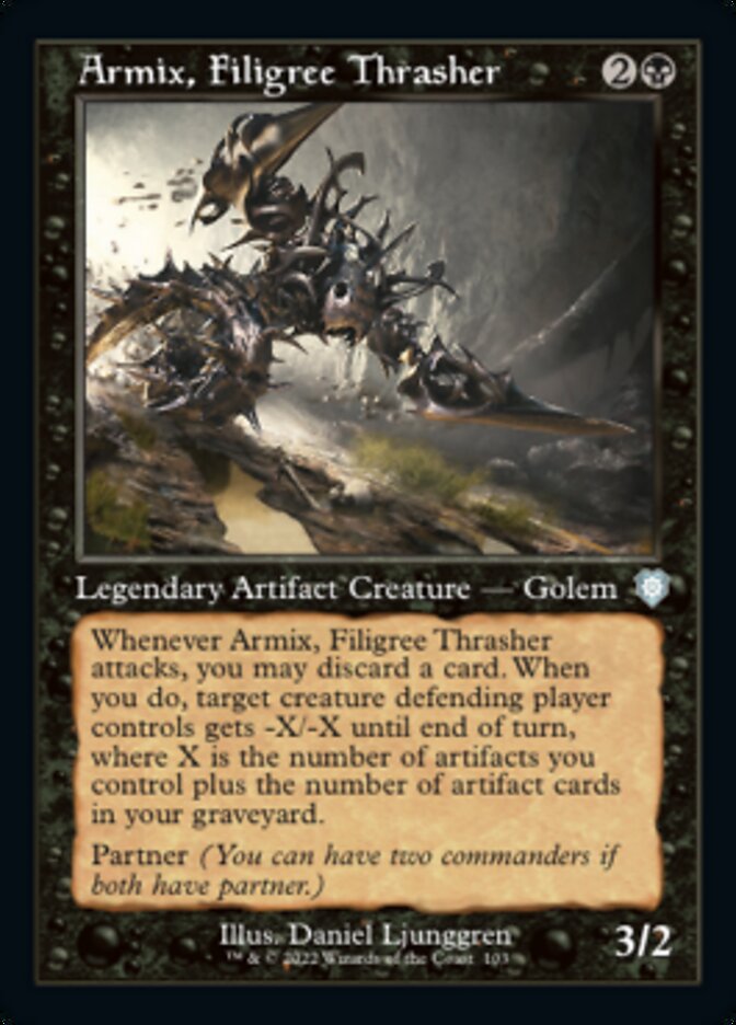 Armix, Filigree Thrasher (Retro) [The Brothers' War Commander] Magic: The Gathering