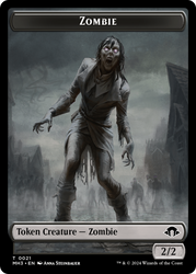 Insect (0043) (Ripple Foil) // Zombie Double-Sided Token [Modern Horizons 3 Tokens] Magic: The Gathering
