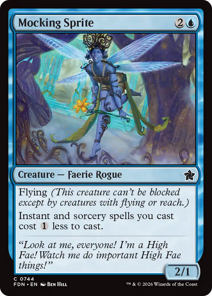 Mocking Sprite (0744) [Foundations] Magic: The Gathering