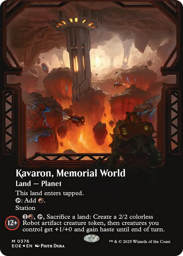 Kavaron, Memorial world (Borderless) (Galaxy Foil) [Edge of Eternities] Magic: The Gathering