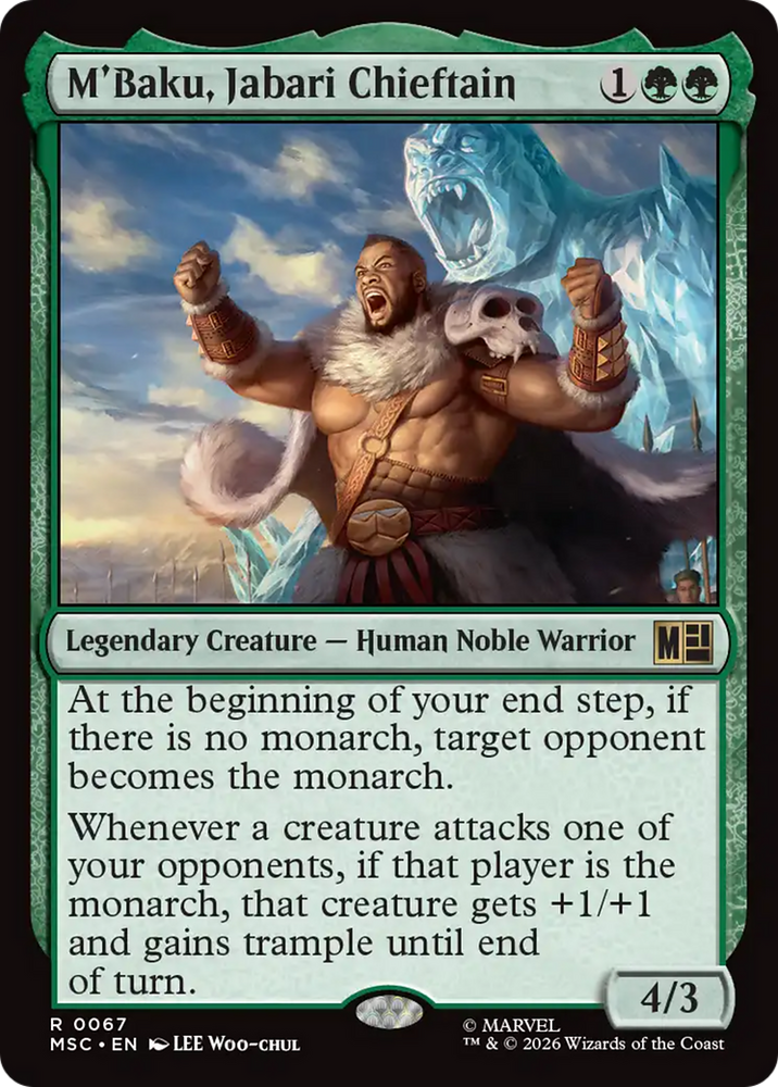 M'Baku, Jabari Chieftain (Surge Foil) [Marvel Super Heroes Commander] Magic: The Gathering