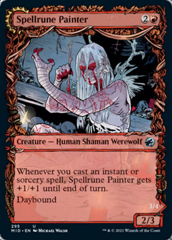 Spellrune Painter // Spellrune Howler (Showcase Equinox) [Innistrad: Midnight Hunt] Magic: The Gathering