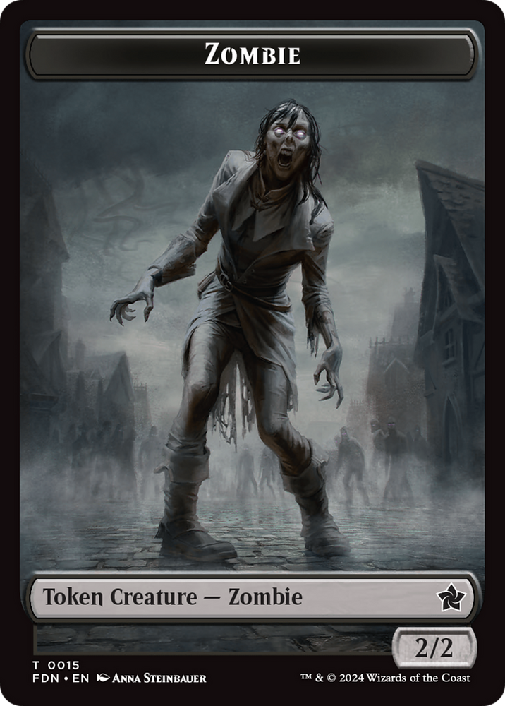 Faerie // Zombie Double-Sided Token [Foundations Tokens] Magic: The Gathering
