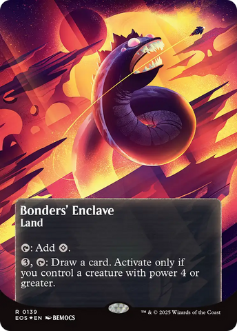 Bonders' Enclave (0136) (Borderless) (Galaxy Foil) [Edge of Eternities: Stellar Sights] Magic: The Gathering