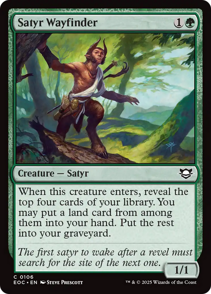 Satyr Wayfinder [Edge of Eternities Commander] Magic: The Gathering