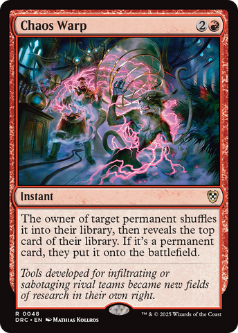 Chaos Warp [Aetherdrift Commander] Magic: The Gathering