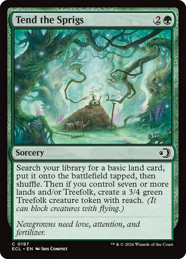 Tend the Sprigs [Lorwyn Eclipsed] Magic: The Gathering