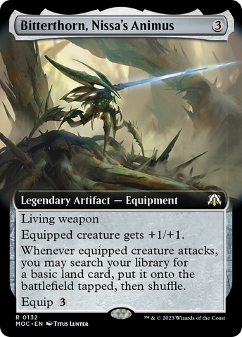 Bitterthorn, Nissa's Animus (Extended Art) [March of the Machine Commander] Magic: The Gathering