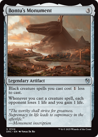 Bontu's Monument [Aetherdrift Commander] Magic: The Gathering