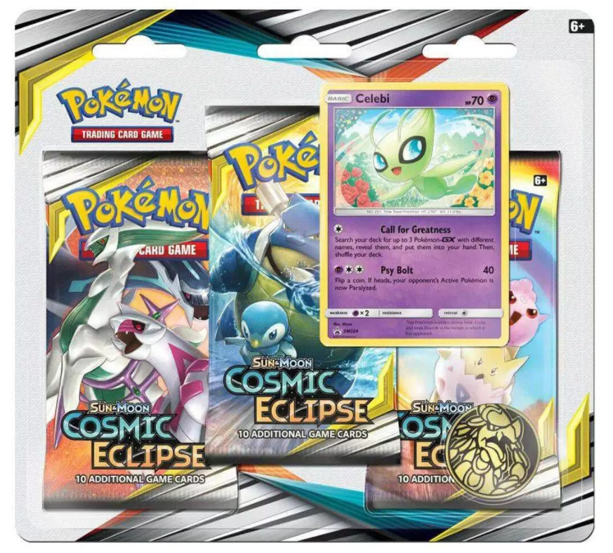 Sun & Moon: Cosmic Eclipse - 3-Pack Blister (Celebi) Pokémon