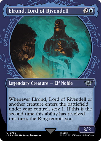 Elrond, Lord of Rivendell (Showcase) (Surge Foil) [The Lord of the Rings: Tales of Middle-Earth] Magic: The Gathering